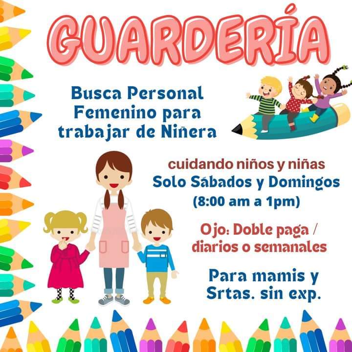 Solicitan niñera para cuidar a mi hija mientras realizo otras actividades